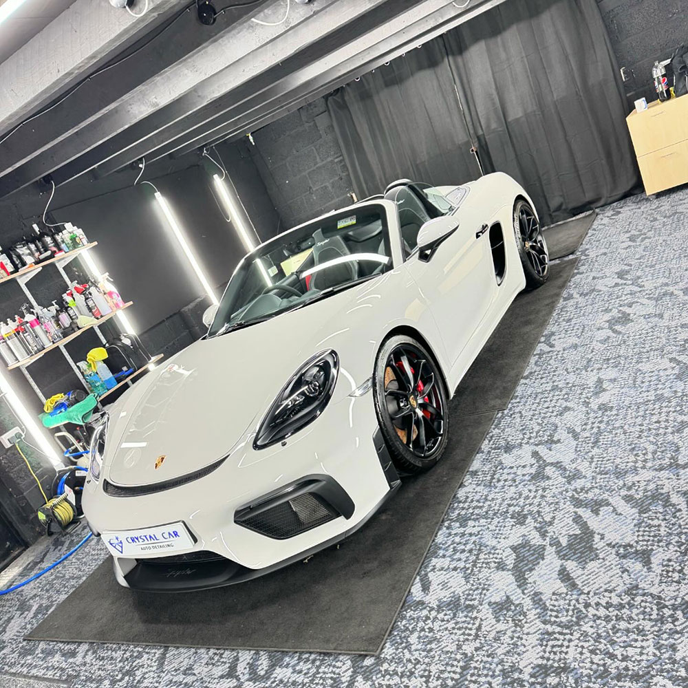 Porsche 718 Spyder – Paint Correction, Ceramic Coating & Full Front-End PPF